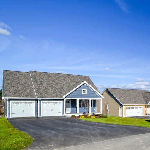 Streetscape of homes>